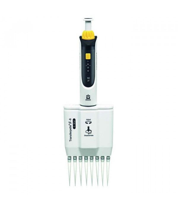 BRAND 705906 Transferpette® S-8 0.5-10 µL 8 Kanallı Ayarlanabilir Hacimli Otomatik Pipet BRAND 705906 Transferpette® S-8 0.5-10 µL 8 Kanallı Ayarlanabilir Hacimli Otomatik Pipet