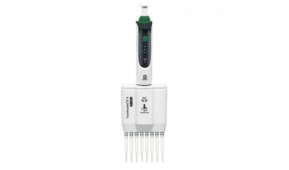 BRAND 705912 Transferpette® S-8 30-300 µL 8 Kanallı Ayarlanabilir Hacimli Otomatik Pipet