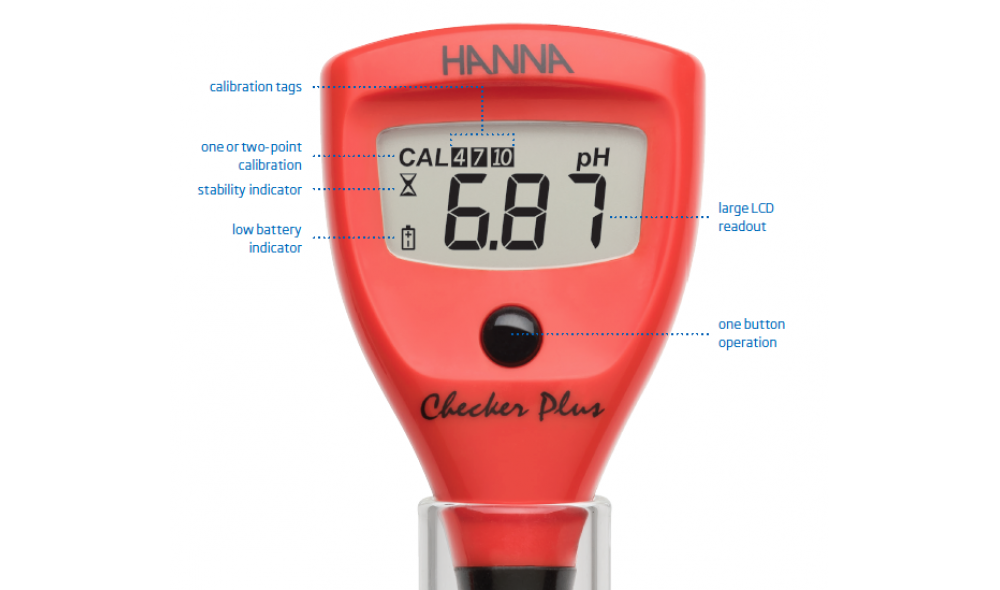 HANNA HI98100 Checker® Plus pH Tester Cep Tipi pH Metre HANNA HI98100 Checker® Plus pH Tester Cep Tipi pH Metre
