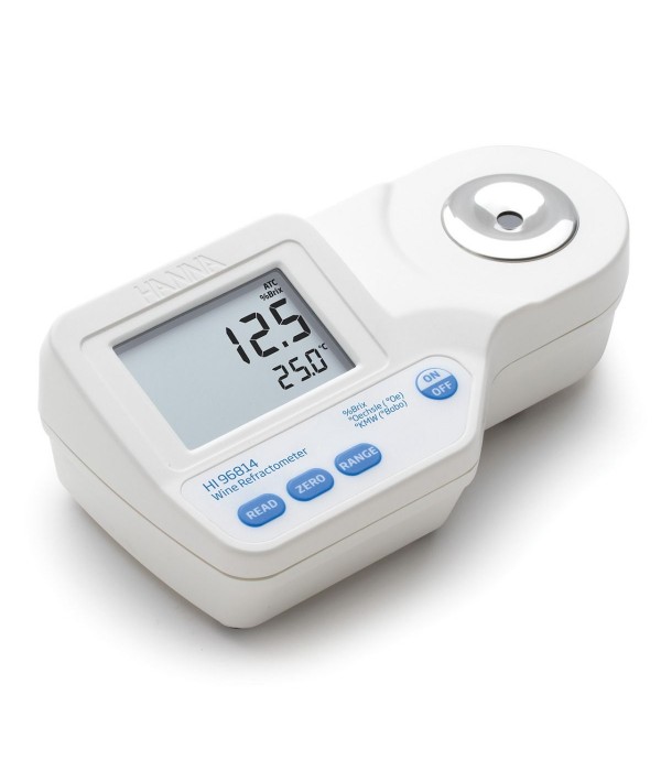 HANNA HI 96814 Dijital Şarap Refraktometresi ( % Brix, ° Ellmendingen Ve ° Kmw) HANNA HI 96814 Dijital Şarap Refraktometresi ( % Brix, ° Ellmendingen Ve ° Kmw)