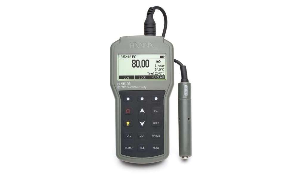 HANNA HI98194 Multiparametre Ölçer pH / ORP / EC / TDS / Tuzluluk / DO / Basınç / Sıcaklık Su Geçirmez Ölçüm Cihazı 4 m Kablo ile