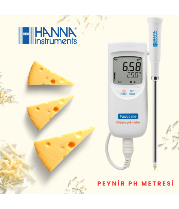 Hanna HI 99165 Taşınabilir Peynir pH Metre Cihazı Hanna HI 99165 Taşınabilir Peynir pH Metre Cihazı