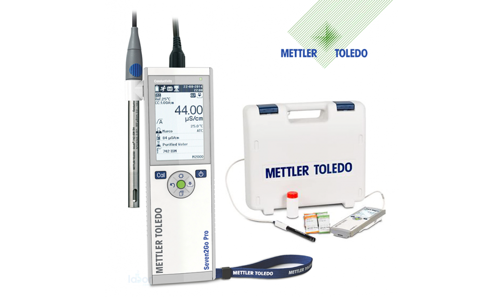 METTLER TOLEDO Seven2Go İletkenlik Ölçer S7 Kiti ve Inlab 738-ISM IP67 İletkenlik Elektrodu ve Taşıma Çantası ile