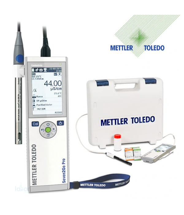 METTLER TOLEDO Seven2Go İletkenlik Ölçer S7 Kiti ve Inlab 738-ISM IP67 İletkenlik Elektrodu ve Taşıma Çantası ile