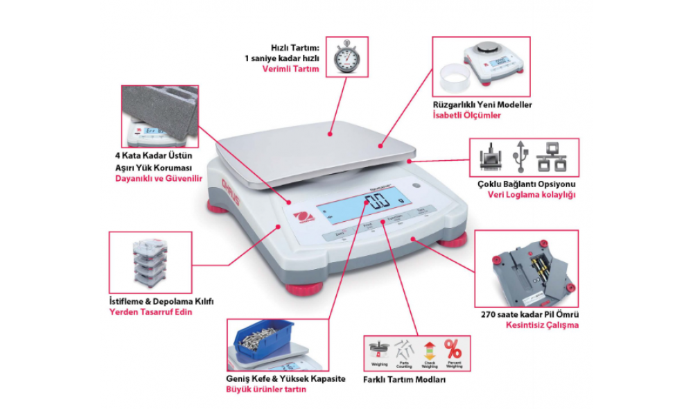 OHAUS NV3202 Hassas Terazi 3200 gr / 0.01 gr